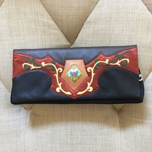 NWOT Oovoo Embroidered Shoulder Bag/Clutch